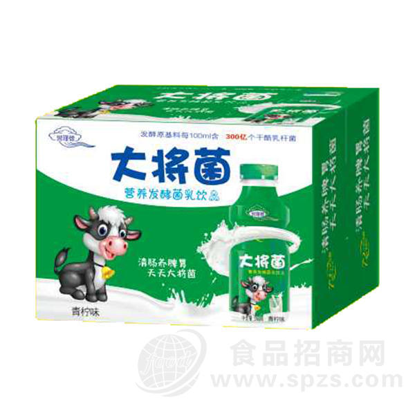 誉瑾德   大将菌  营养发酵菌乳饮品（青柠味）箱装