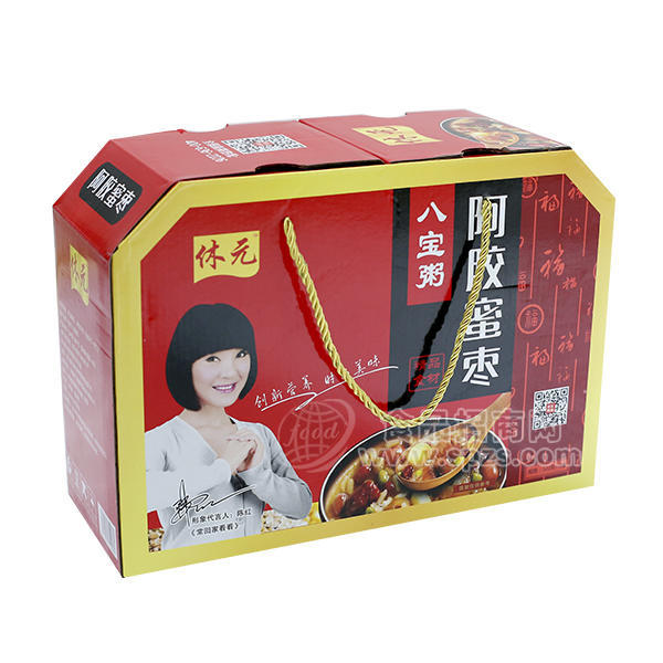 ·休元   阿胶蜜枣八宝粥方便食品 礼盒装 