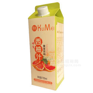 酷美西柚汁果浆饮料750ml