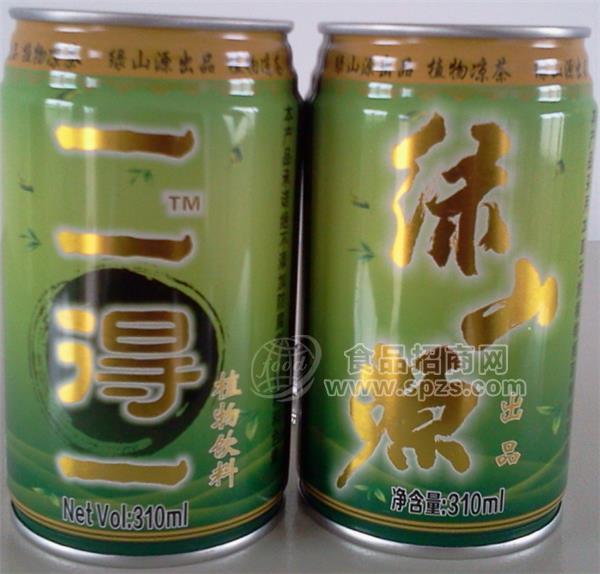 綠罐裝涼茶飲料