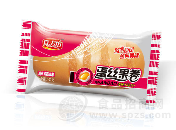 102克蛋丝果卷（草莓味）