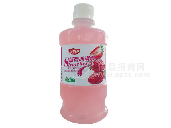 珍得力草莓冰淇淋果汁飲料390ml