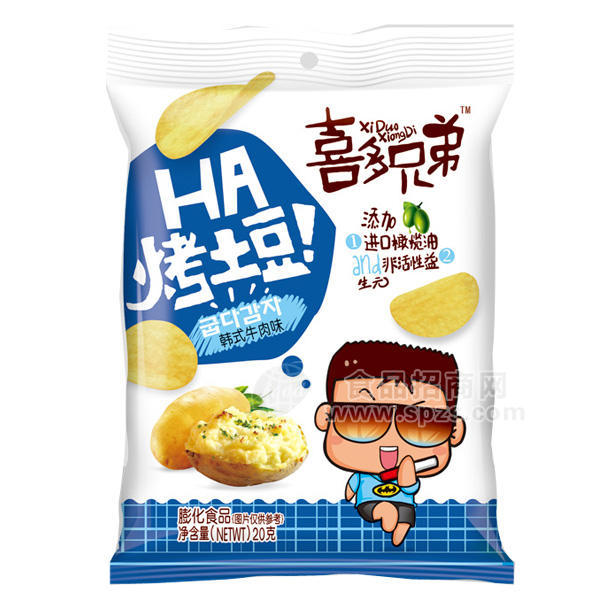 ·喜多兄弟 烤土豆 韩式牛肉味 膨化食品 20g 