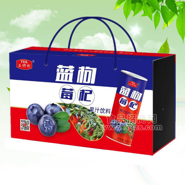 ·友得利 蓝莓枸杞果汁饮料 