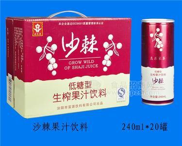 沙棘生榨果汁飲料 低糖型 240ml 20罐裝 富源飲料