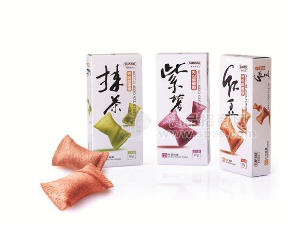 80g夾心酥彩盒 紫薯、抹茶、紅豆味 休閑食品