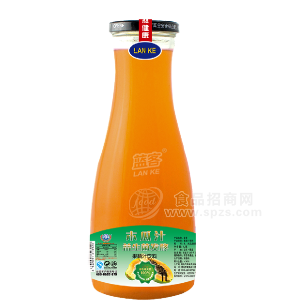 ·木瓜汁益生菌果蔬汁饮料 