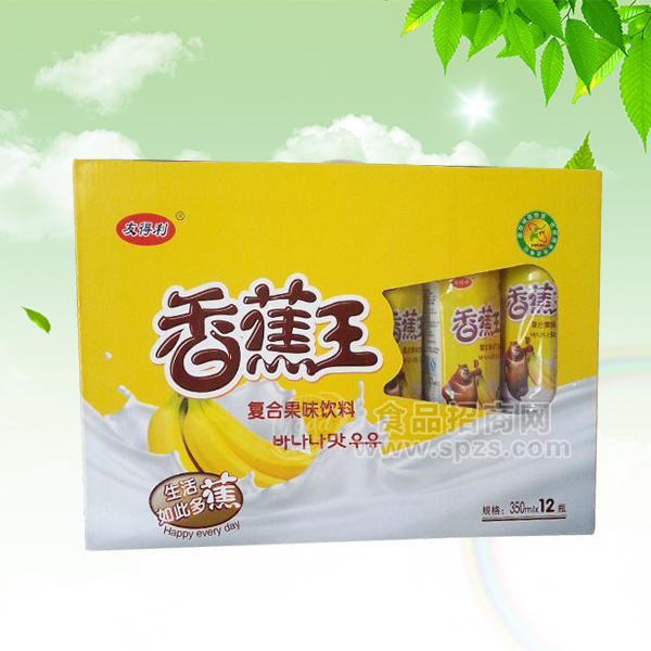 ·友得利 香蕉王复合果味饮料350mlx12瓶 