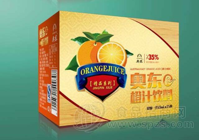 奥东橙汁饮料 350mlX15瓶