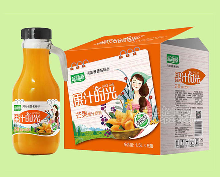 益和源果汁时光芒果果汁饮料饮品招商1.5L