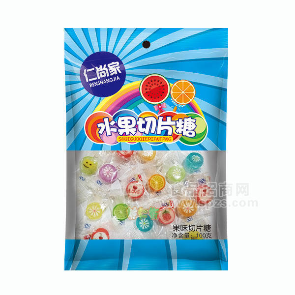 仁尚家 水果切片糖 糖類100g