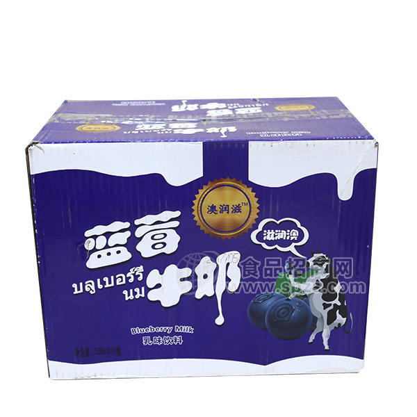 澳潤滋 藍(lán)莓牛奶乳飲料500mlx15瓶