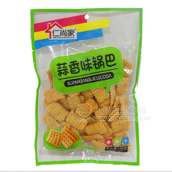 仁尚家 蒜香味鍋巴休閑食品155g