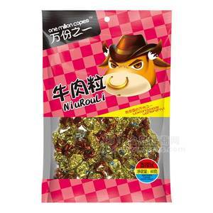 萬(wàn)份之一 （香辣味）牛肉粒 休閑食品60g
