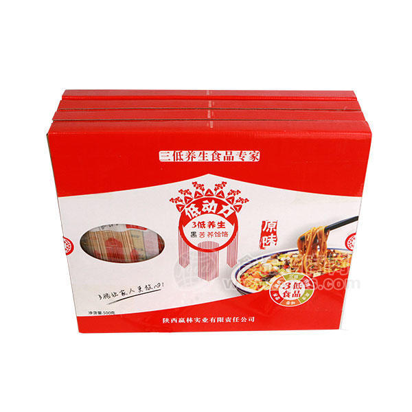 ·低动力 黑苦荞饸饹面原味 面条500g 