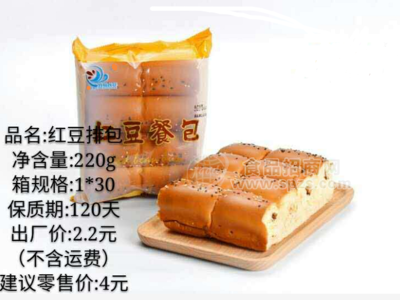 红豆排包  面包 220g