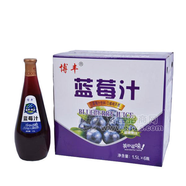 博豐果匯 藍(lán)莓汁果汁飲料1.5Lx6瓶