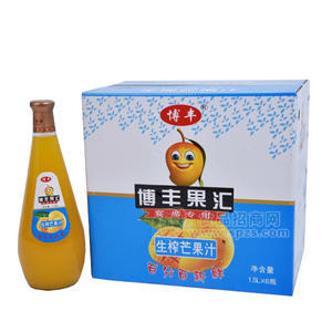 博豐果匯 生榨芒果汁果汁飲料1.5Lx6瓶