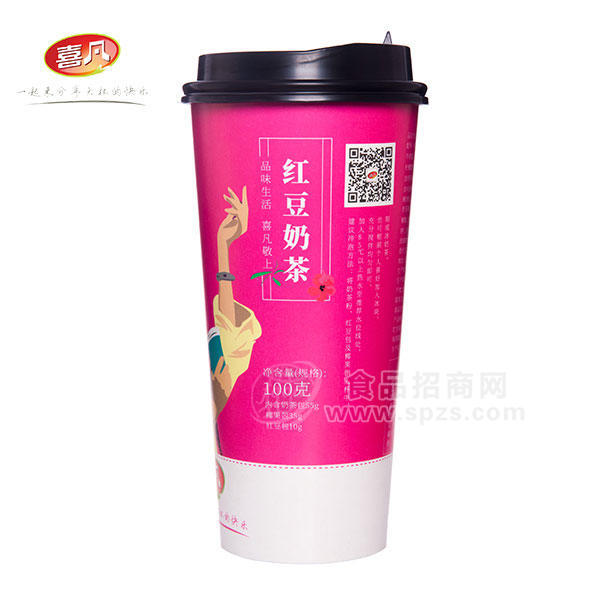 ·喜凡 红豆奶茶100g 