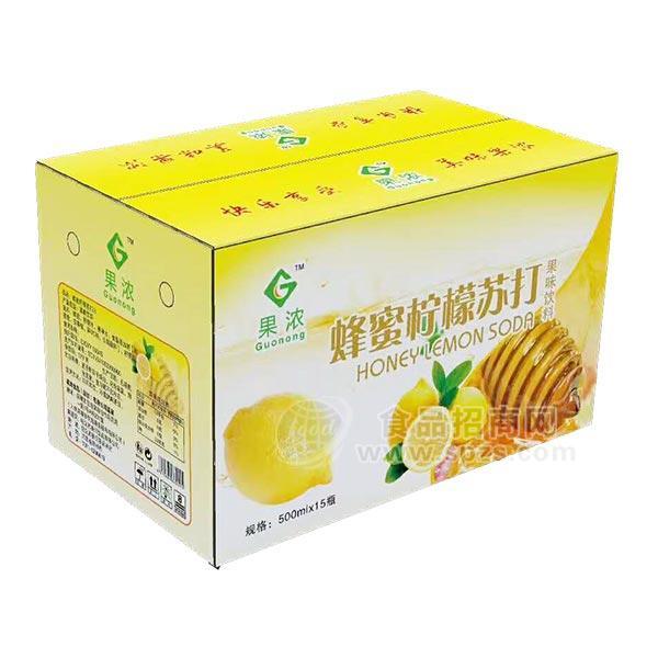 ·果浓  蜂蜜柠檬苏打 果味饮料 箱装 500MLx15瓶 