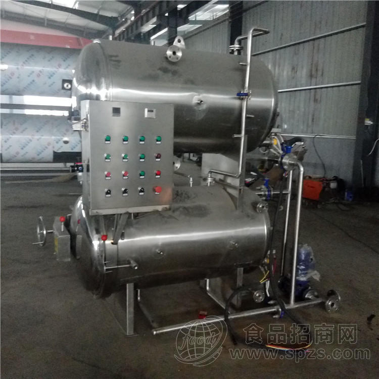 双层水循环式杀菌锅 喷淋式柔和灭菌设备 可用于海鲜贝类的灭菌