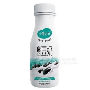 小磨時光   黑豆豆奶 植物蛋白飲料 368ML