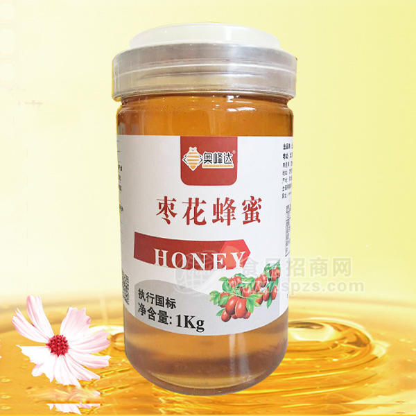 ·奥峰达枣花蜂蜜1kg 