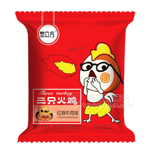 夢立方三只火雞紅燒牛肉味方便面53g