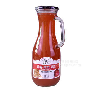 三锋冷榨果浆果粒复合果粒山楂汁饮料1.25l