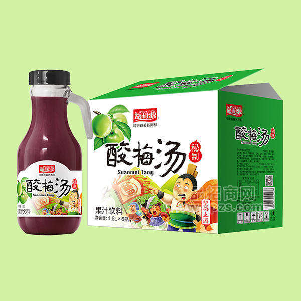 益和源酸梅湯果汁飲料1.5Lx6瓶