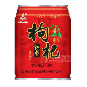 亞寶奇  枸杞紅棗 果汁飲料 245ML