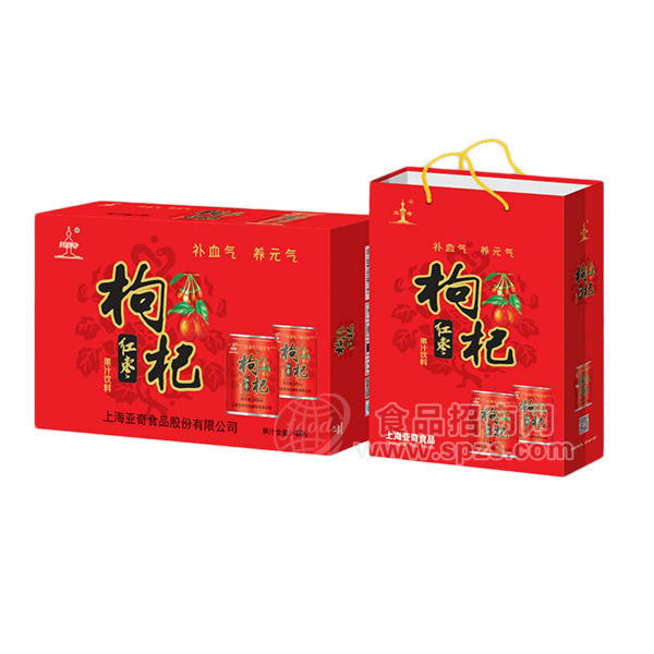 亚宝奇  枸杞红枣 果汁饮料 箱装