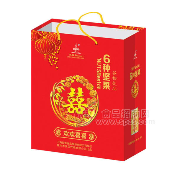·亚宝奇  6种坚果谷物 饮料 手提袋 