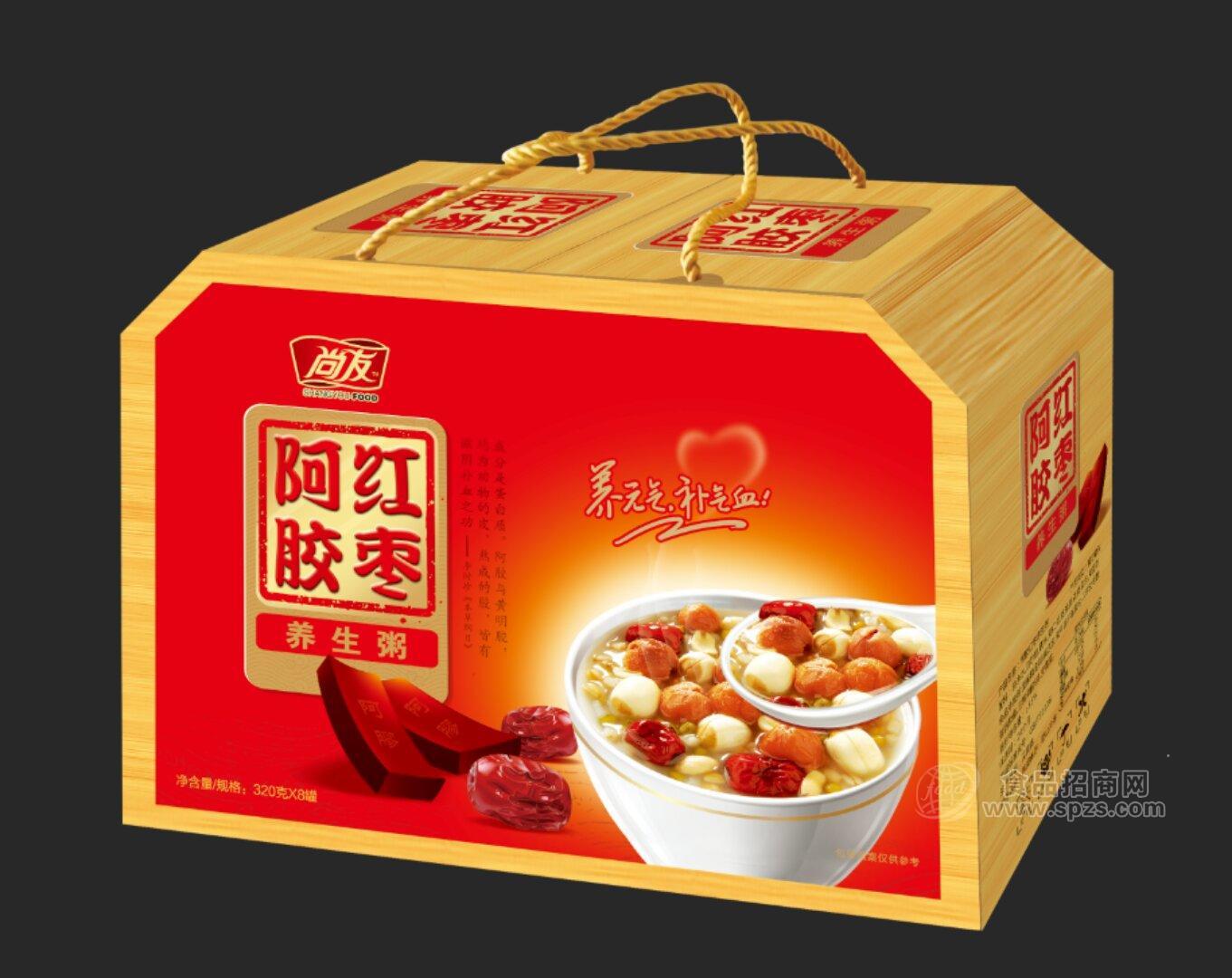 ·尚友 阿胶红枣养生粥320gX8罐 