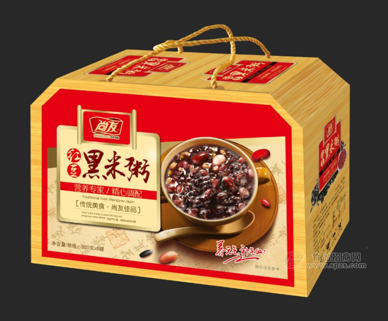 ·尚友红豆黑米粥320gX8罐 