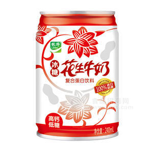 乐牛  冰糖花生牛奶 复合蛋白饮料  240ML