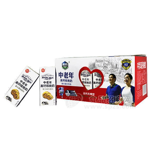 顺有 中老年 高钙核桃奶 高钙无糖型