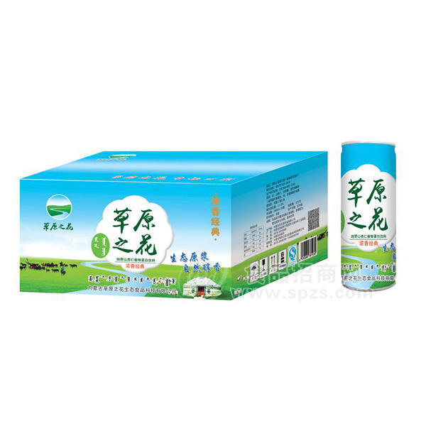 ·草原之花 杏仁露纯野山杏仁植物蛋白饮料 