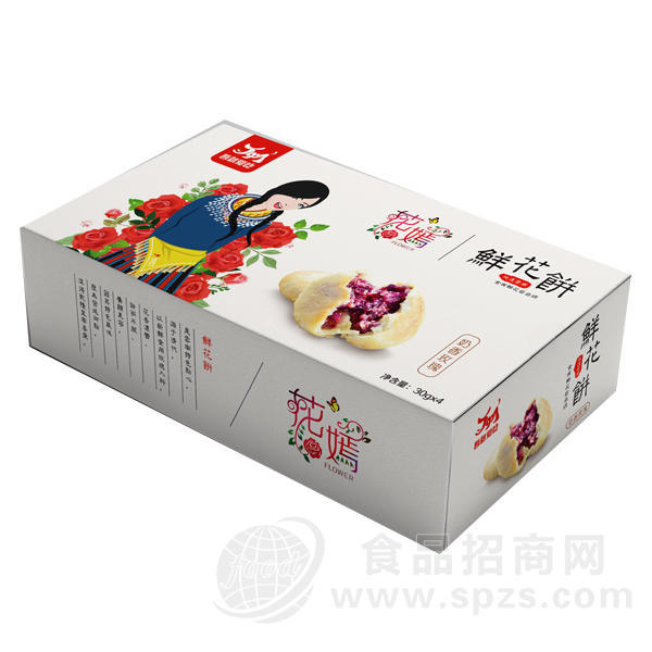 花嫣 鲜花饼奶香玫瑰口味30gx4