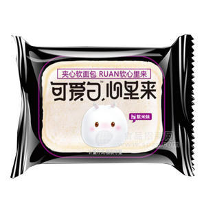 夹心软面包紫米味 面包休闲食品