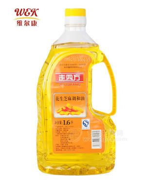 走四方花生芝麻調(diào)和油1.6L