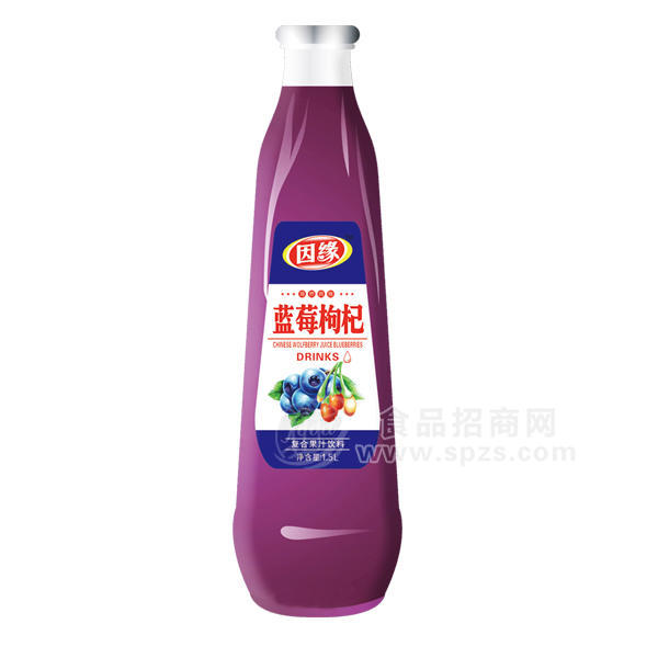 ·因缘 蓝莓枸杞复合果汁饮料1.5L 
