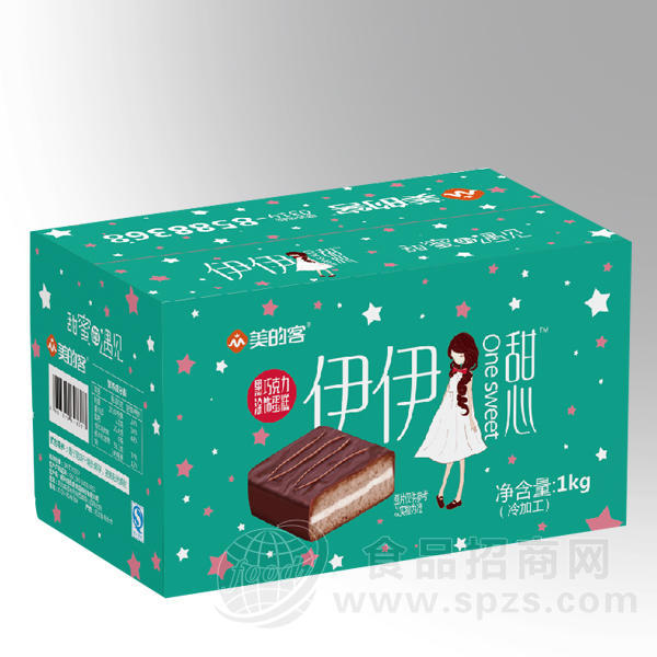 美的客 伊伊甜心 黑巧克力涂饰蛋糕 1kg