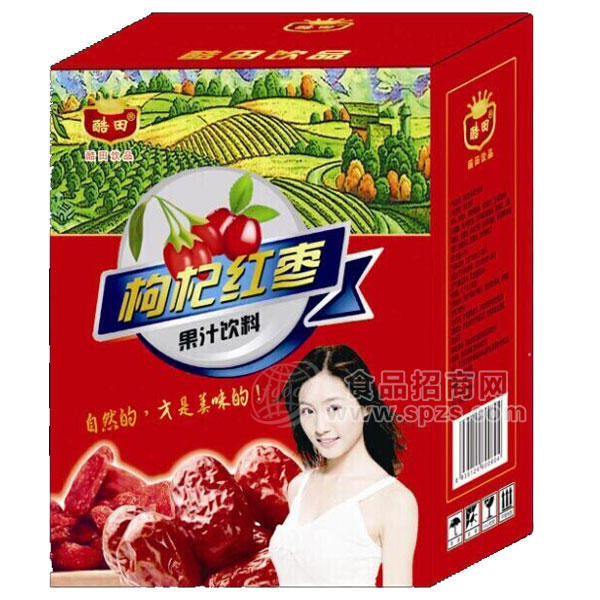 ·酷田 枸杞红枣 果汁饮料 1x488mlx6盒 