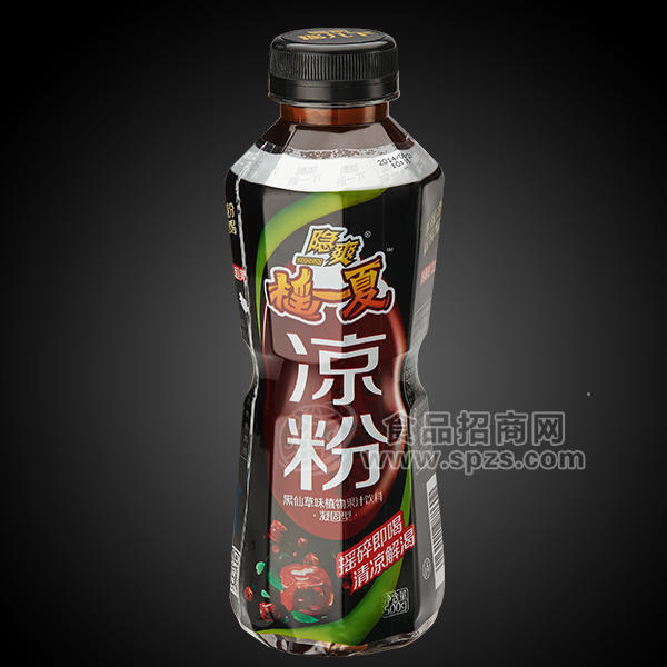 摇一夏 凉粉 黑仙草味植物果汁饮料500g