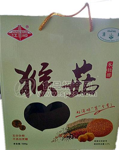 江顺 五谷杂粮猴菇饼干 素食