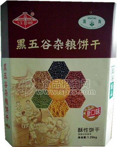 江顺 黑五谷杂粮饼干 酥性饼干