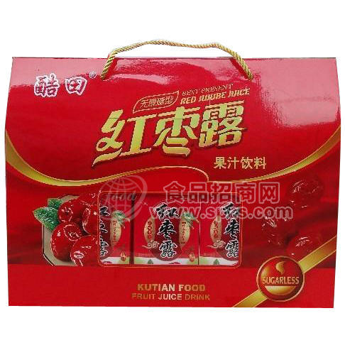 ·酷田 红枣露果汁饮料 礼盒 