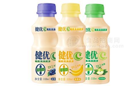 健優(yōu)C藍(lán)莓味蘋(píng)果味香蕉味338ml乳酸菌