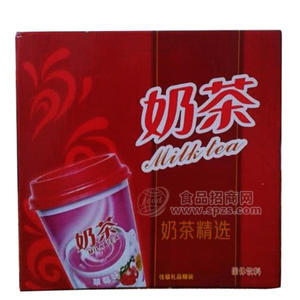 精选奶茶 草莓味 固体饮料